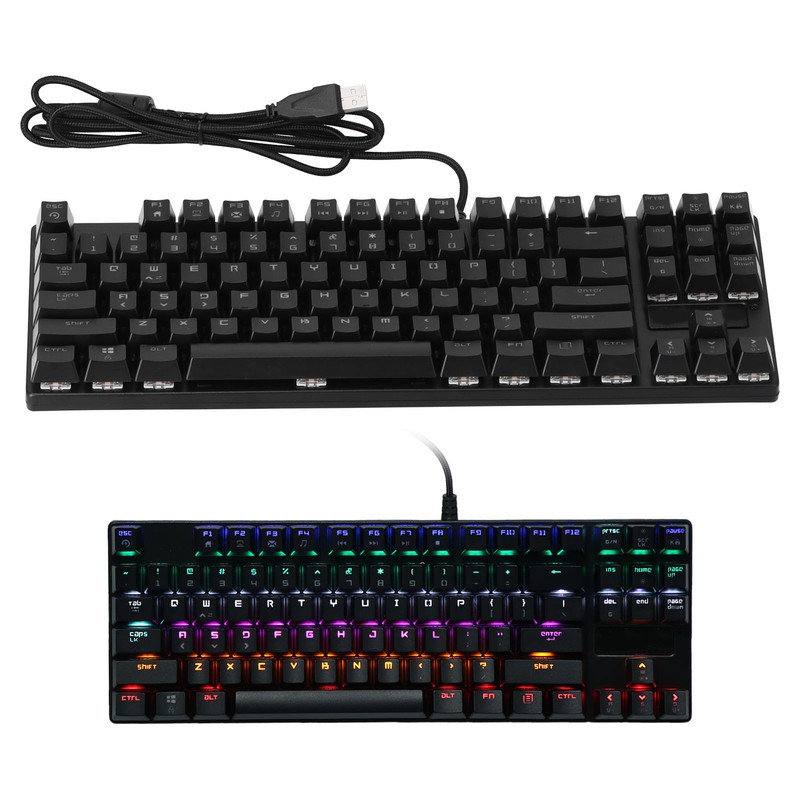 MAGIC REFINER Gaming Keyboard 87 Keys Portable Durable RGB Backlit