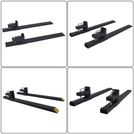 LiGuVCY 60 4000lbs Clamp on Pallet Forks Quick Attach Bucket Fork Replacement for for Skid Steer Loader Bucket Tractor