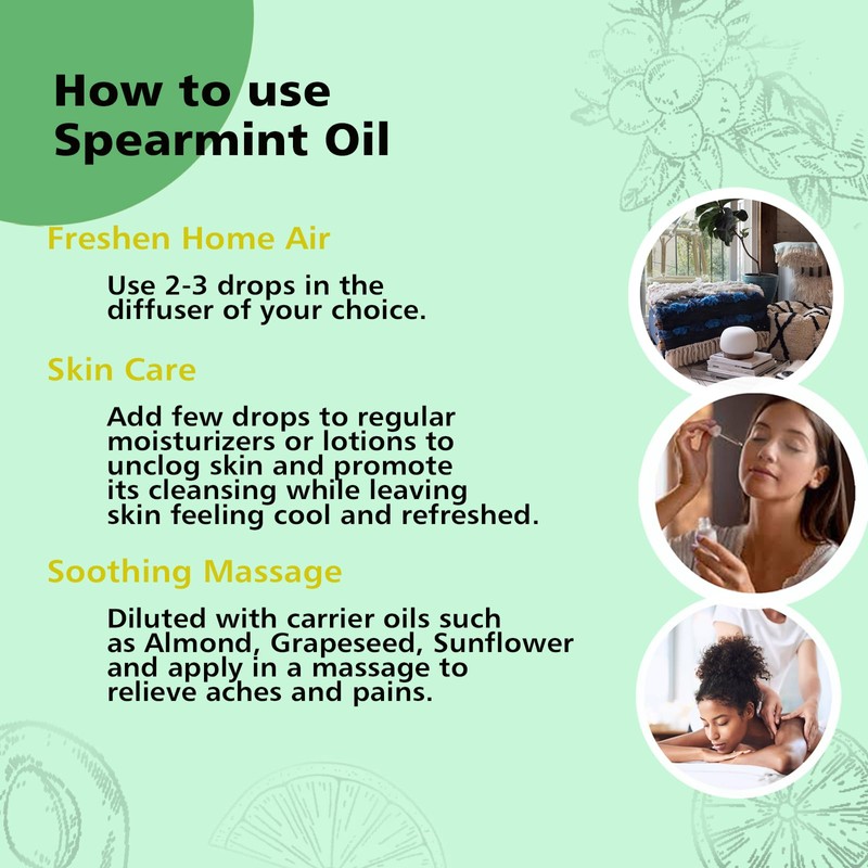 GM Gumili Spearmint Essential Oil 1 Oz, 100% Pure Natural