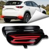 BINQIGOO LED Rear Bumper Reflector Lights Trim for Mazda CX-5