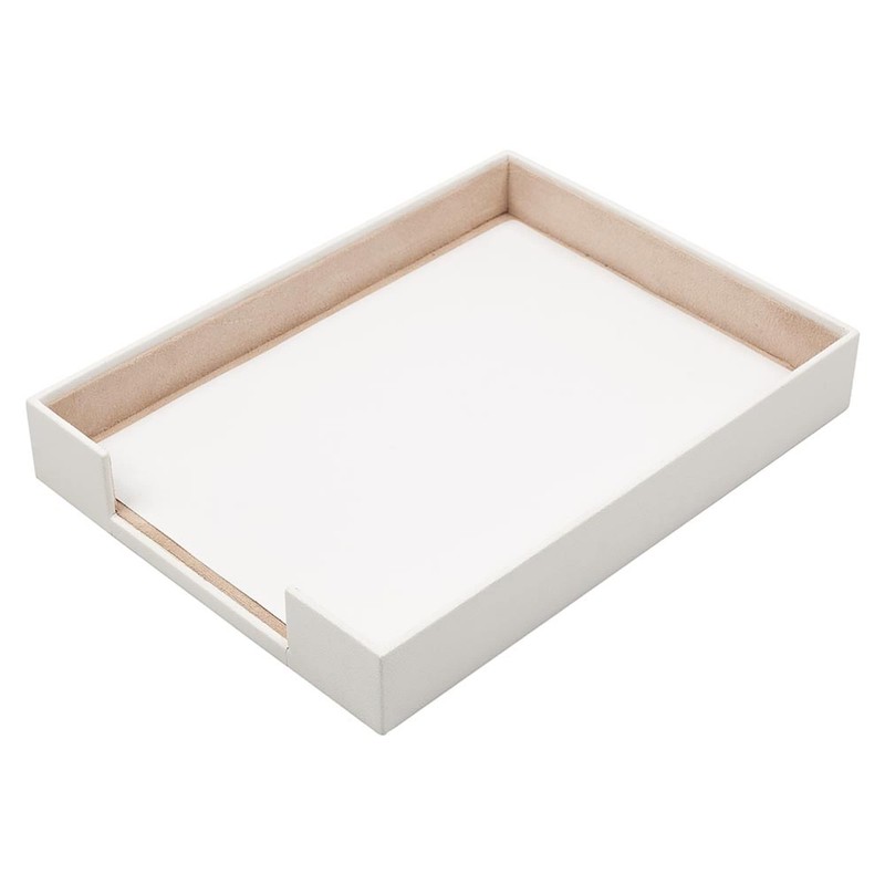 MOOGCO White Leather Desk Set - Pad, Note Paper &