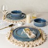 AmorArc Ceramic Dinnerware Sets, Handmade Reactive Glaze Stoneware Plates and