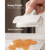 Chip Clips, 4 Pack Food Clips, Covered with Silicone,Upgrade Wide