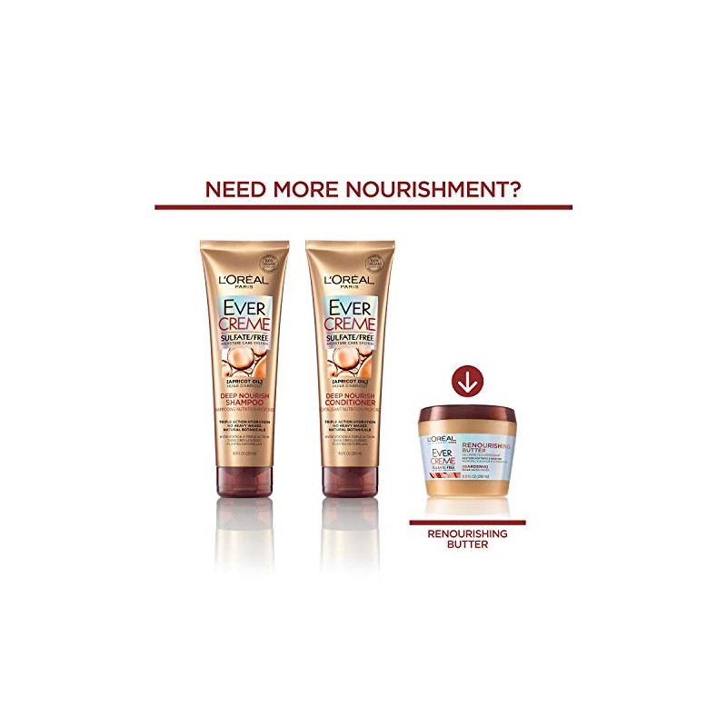 LOreal Paris Hair Care Evercreme Sulfate Free Deep Nourish Shampoo,