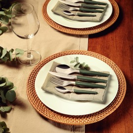 Tramontina Tablespoon Leaf LYF 7.5 inches (19 cm), Dishwasher Safe, Lightweight, Recycled, Resin Handle, Made in Brazil, 23111/020 TRAMONTINA