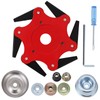 6 Teeth Steel 65Mn Razors Trimmer Head with Universal Adapter