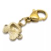Hackberry Creek Dainty Cyan Enamel Pumpkin Carriage Clip-On Charm, Gold