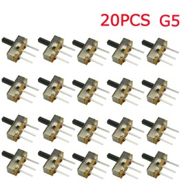 KKHMF 20pcs SS12D00G5 Slide Switch Toggle Switch SPDT 1P2T 2 Position 3 Pin Shaft 5MM Pitch 2.5MM