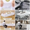 White Spandex Tablecloth for 4FT Rectangle Tables Stretch Fitted Table