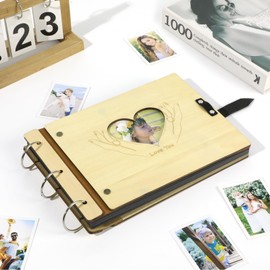 ZEEYUAN Photo Album Scrapbooking Black Pages with Accessories Photo Book for DIY Gift for Women, Girlfriend