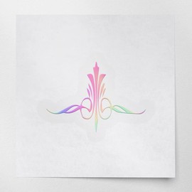 Transparent Decal Stickers of Lily Pinstripes (Hologram) Premium Waterproof Vinyl Decal Stickers for Laptop Phone Accessory Helmet Car Window Mug Tuber Cup Door Wall Decoration ANDstic508375HO040522