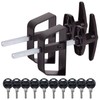T-Handle Lock Kit,EFFIBUILD Double Shed Door Latch with 5.5" Stem,