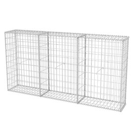 vidaXL Gabion Basket for Garden, Galvanised Steel Gabion Wall, Rectangular Gabion Cage, High Load Capacity, 78.7''x11.8"x39.4"