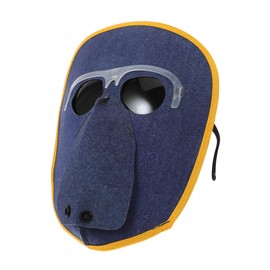 LALAFINA Welding Helmet with Adjustable Strap Cowhide Construction Stylish Design Eye Protection for Men Women Durable Welding Gear for Safe Work and Grinding Tasks