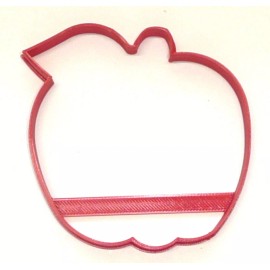 AJT APPLE WITH LEAF OUTLINE ORCHARD PICKING TREE FRUIT FOOD COOKIE CUTTER USA PR3631