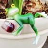 EasyBravo Funny Frog Statue Frog Pot Hugger Plant Decorations for