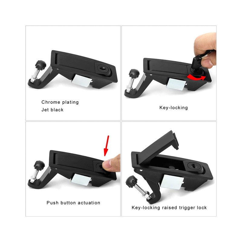 QWORK Large Lever Hand Operated Compression Latch, 4 Pack Hand