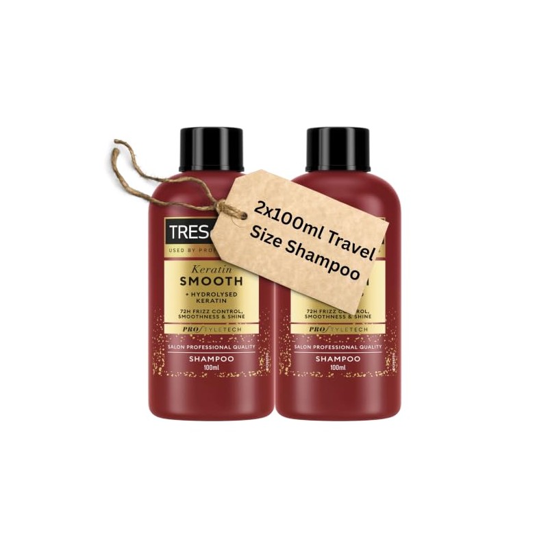 Travel Size Shampoo 2x100ml - Keratin Shampoo, Travel essentials, mini