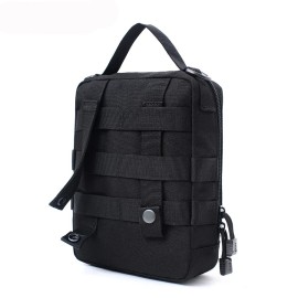 Unbranded Utility Tactical Molle Pouch EDC Multi-purpose Belt Waist Pack Bag Phone Pocket - Black