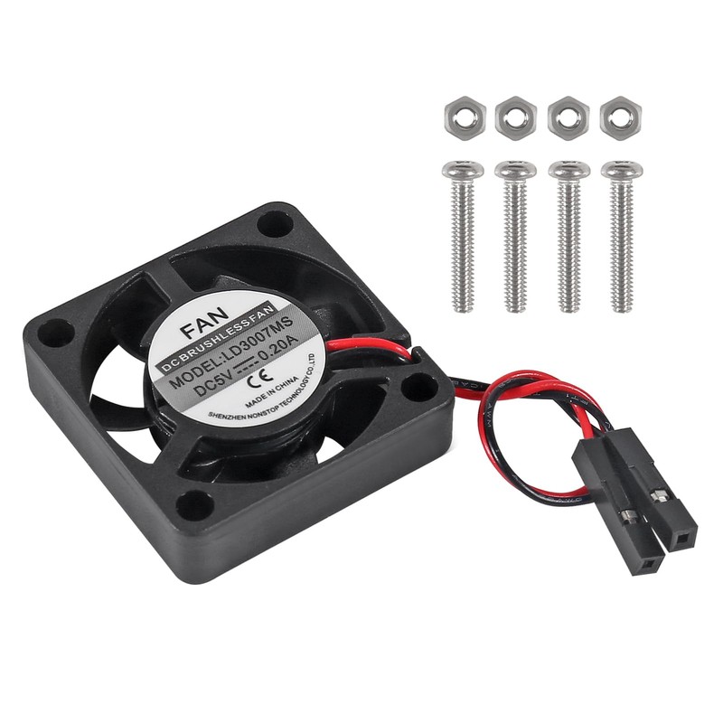 Raspberry Pi冷却ファン用ファン4個 ブラシレスCPU冷却ファン クーラーラジエーターコネクター 1対2インターフェイスを分離 3.3V 5V Raspberry Pi4 Pi3