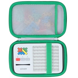 Lebakort Storage Case Compatible with GiiKER Super Blocks Pattern Matching Puzzle Games Original 1000+ Challenges Brain Teaser Toys (Off White + Green Case)