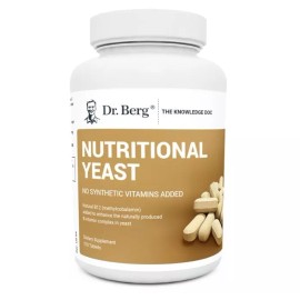 Dr. Berg's Nutritional Yeast Tablets, All 8 B Vitamin Complex, 270 Vegan Tablets
