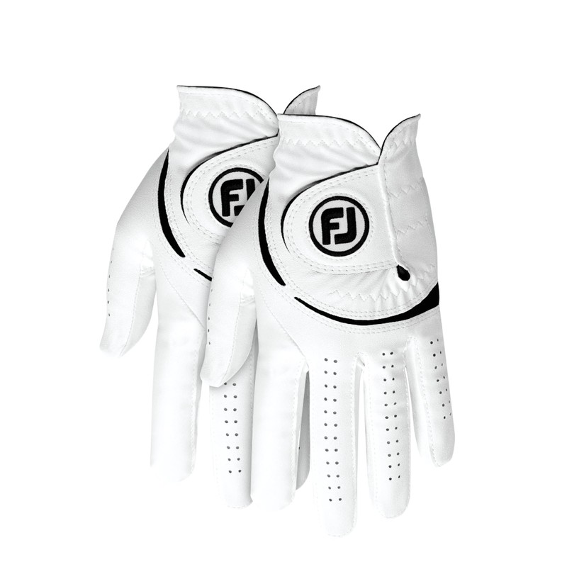 FootJoy WeatherSof Men's Golf Glove - White (Pack of 2)