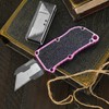 Caressolove Automatic Utility Knife, Premium Pink Retractable Box Cutter, Cute