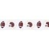 Ribbli Grosgrain Football Craft Ribbon,7/8-Inch,10-Yard Spool,Brown/White/Black, Use for Team Hair