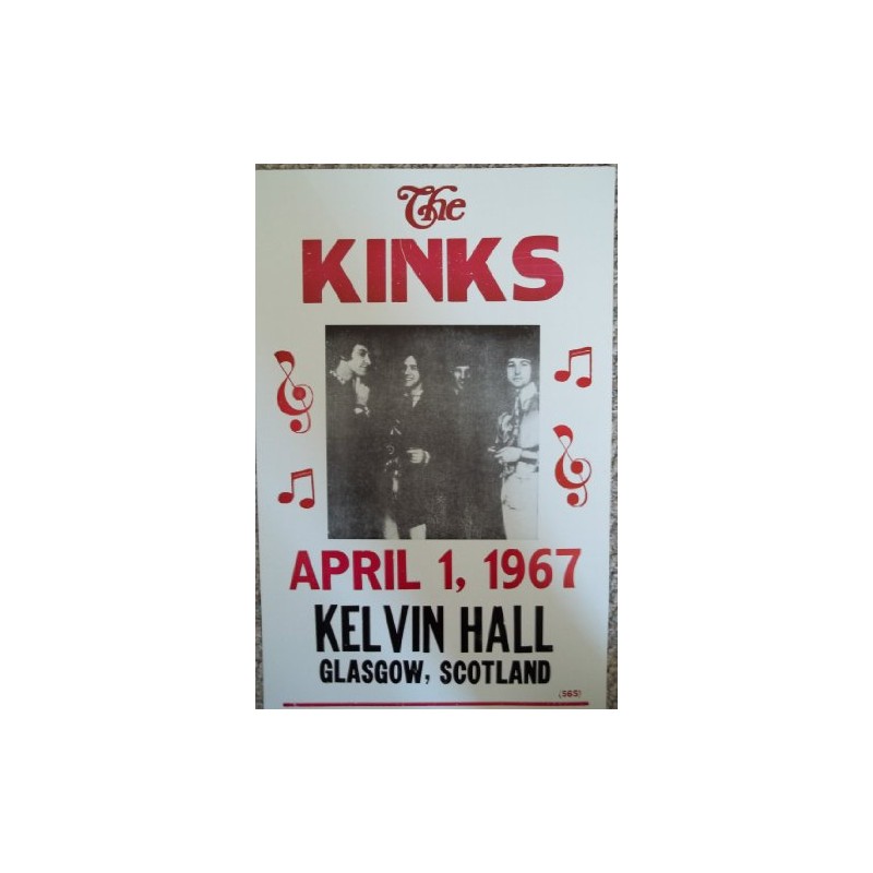 The Kinks Playing in Scotland Poster