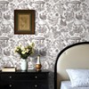 Livelynine Black Farmhouse Wallpaper Peel and Stick Mushroom Floral Snail
