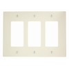 Leviton 3-Gang Decora/GFCI Device Wallplate, 80611-T, Light Almond