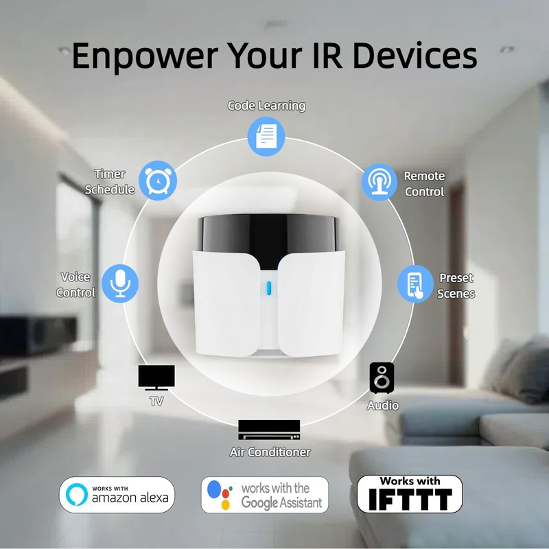 BroadLink RM5plus Smart Infrared Remote, All-in-One Universal Control Hub with