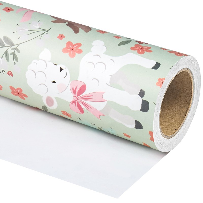 WRAPAHOLIC Kraft Easter Wrapping Paper Roll - Mini Roll -