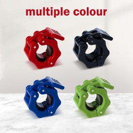 Slim Panda 1 inch Barbell Clips (Pack of 4), Non-Slip Quick Release Barbell Collars, Weight Locks Dumbbell Clips, Barbell Clamps for Fitness, Weightlifting, Strength Training