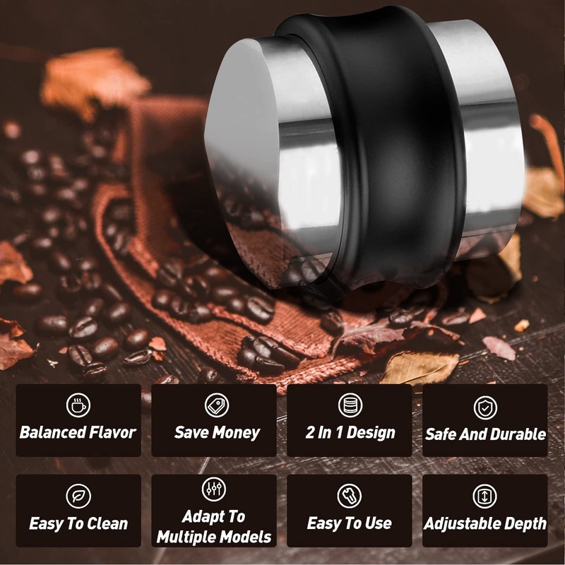 Coffee Distributor Stainless Steel Alloy Dual Head Adjustable Depth Coffee