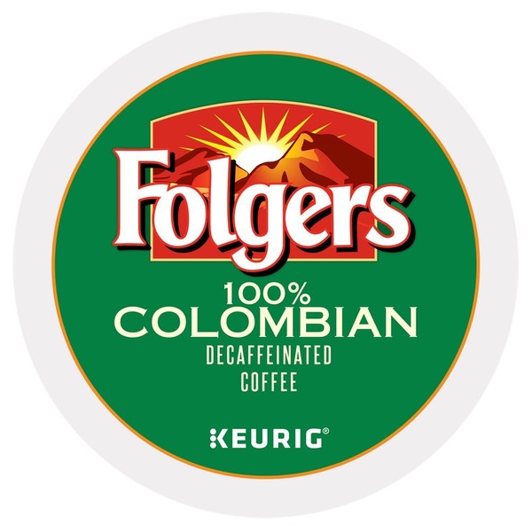 Folgers 100 % descafeinado colombiano K-Cups para cafeteras Keurig, 24 unidades