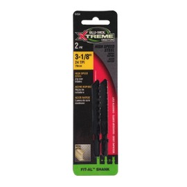 Disston E0102318 3-1/8-Inch Blu-Mol High Speed Steel Jig Saw Blades With Universal Shank, Metal Cutting, 24 Teeth Per Inch, 79mm, Sold In Cards, 2 Units/Card