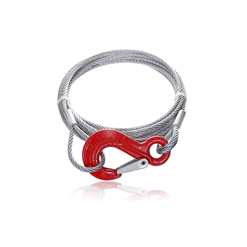 Drahtseile24 Steel Cable with Hook and Eye - Stop Rope