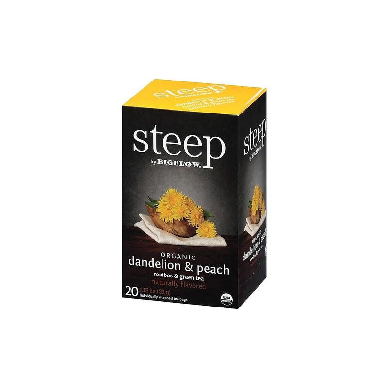 Bigelow 17715 Steep Tea, Dandelion & Peach, 1.18 Oz Tea