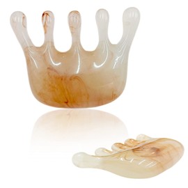 Khers Cassa Scalp Massage, Easy to Hold, Scalp Plate, Milky White Color