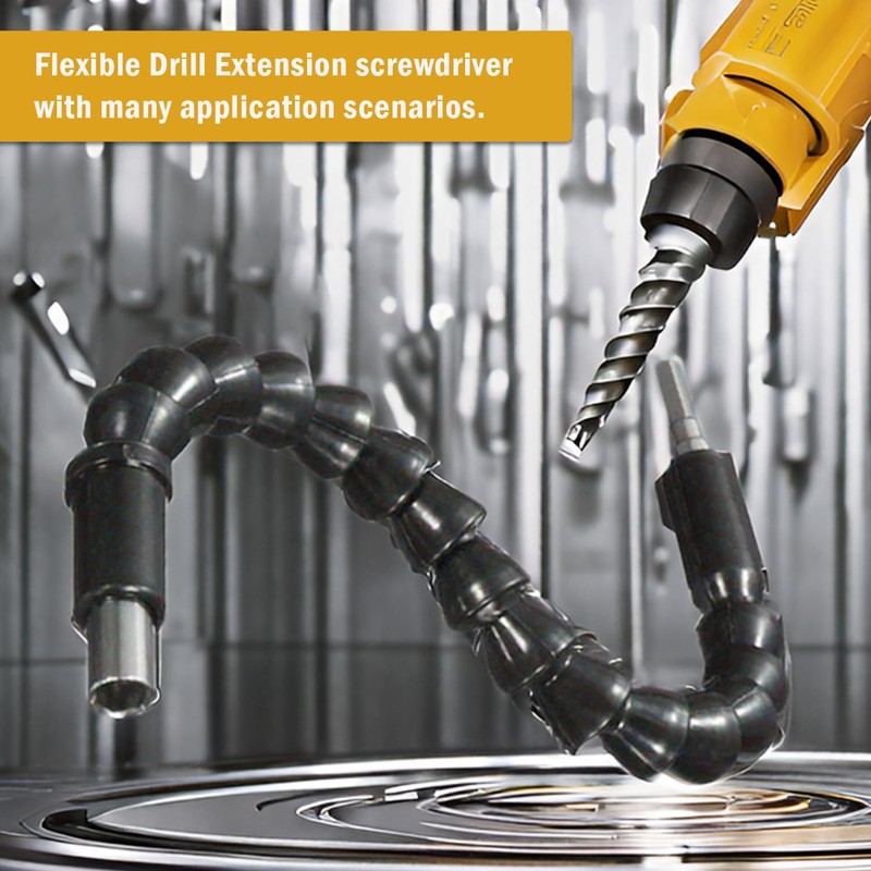 Rongon Flexible Drill Bit Extension Rod - Drill Extension Adapter