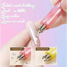 2-Pack Nail Dotting Tool with 5-Petal Flower
