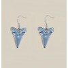 NOUMANDA Silver Shark Tooth Earrings Teeth Druzy Dangle Earrings for