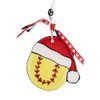 Glory Haus Ceramic Softball Flat Ornament - Hand-Painted Festive Softball