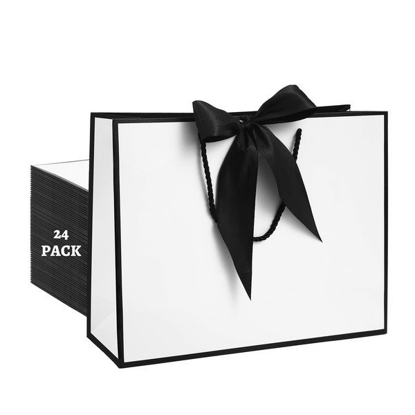 24 Pcs Gift Bags With Handles 12.6x9.8x 4.3in Medium Large