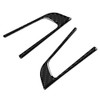 2pcs Steering Wheel Button Decorative Cover Trim Carbon Fiber Fit