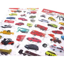 Tomica Stickers Full of Stickers 3 Patterns 1 Set