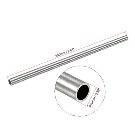 sourcing map Round Tube 10 mm Outer Diameter 1 mm Wall Thickness 250 mm Length 304 Stainless Steel Pack of 3