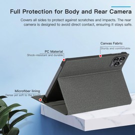 Tablet Case Cover for FUNYET I10 Pro Tablet 10 inch,Adjustable Stand,Slim Light Shell Stand Cover for FUNYET FUNPAD Tablet,Anti-Scratch,Shockproof,Grey